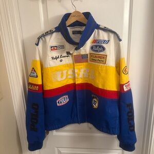 Polo Ralph Lauren Racing Jacket in Blue, Yellow, and White